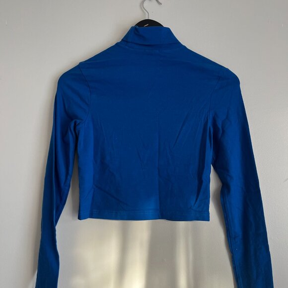 Cropped Blue Turtleneck Longsleeve H&M Basics - Picture 3 of 9